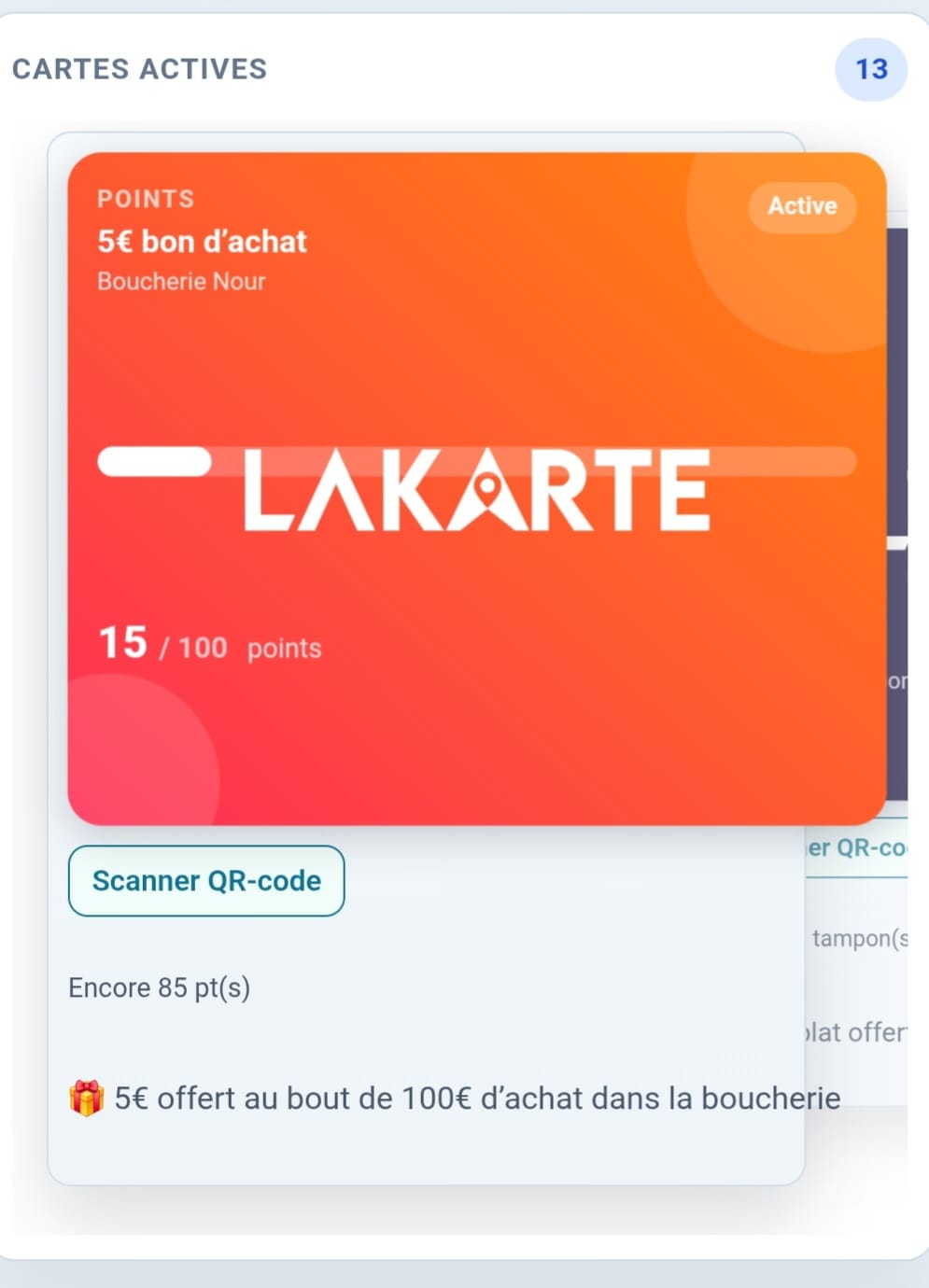 Carte à points